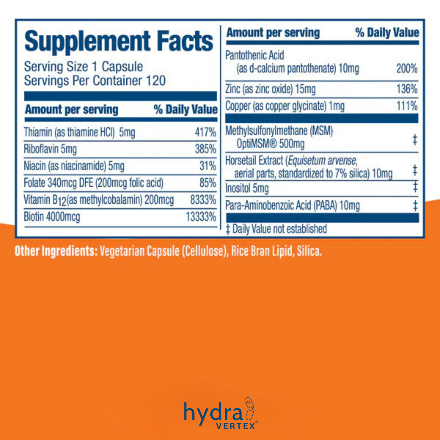 Hydra Vertex Bariatric Hair, Skin & Nails Rejuvenator