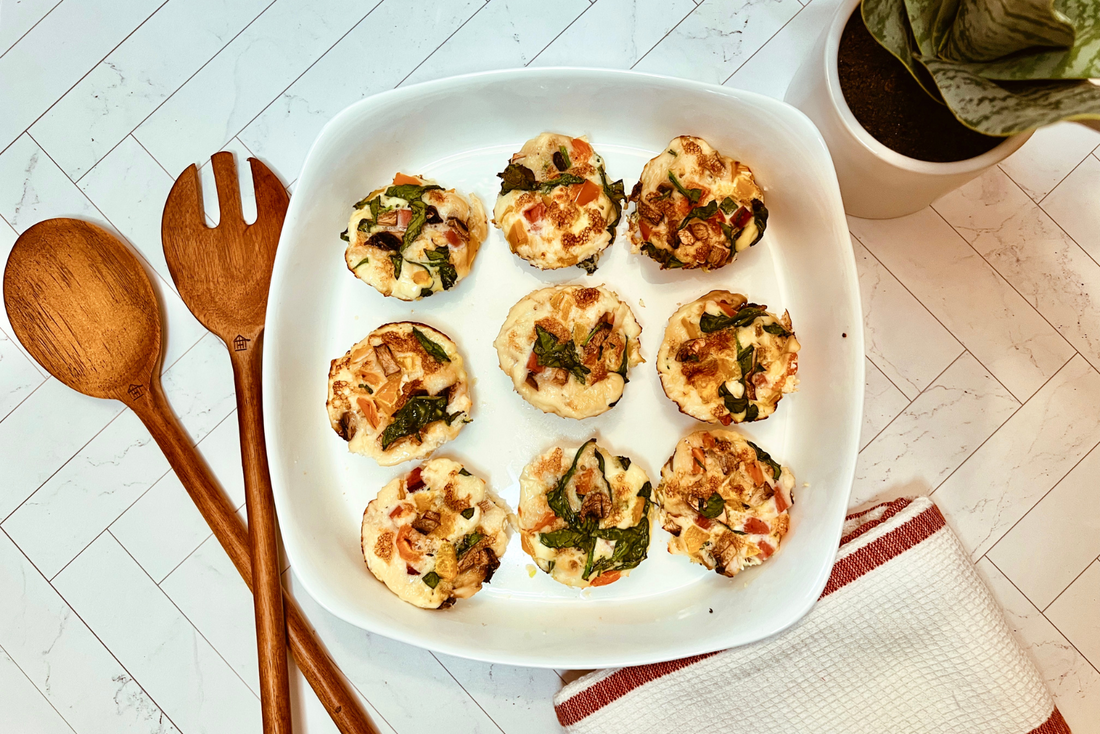 Ham and Veggie Egg White Bites