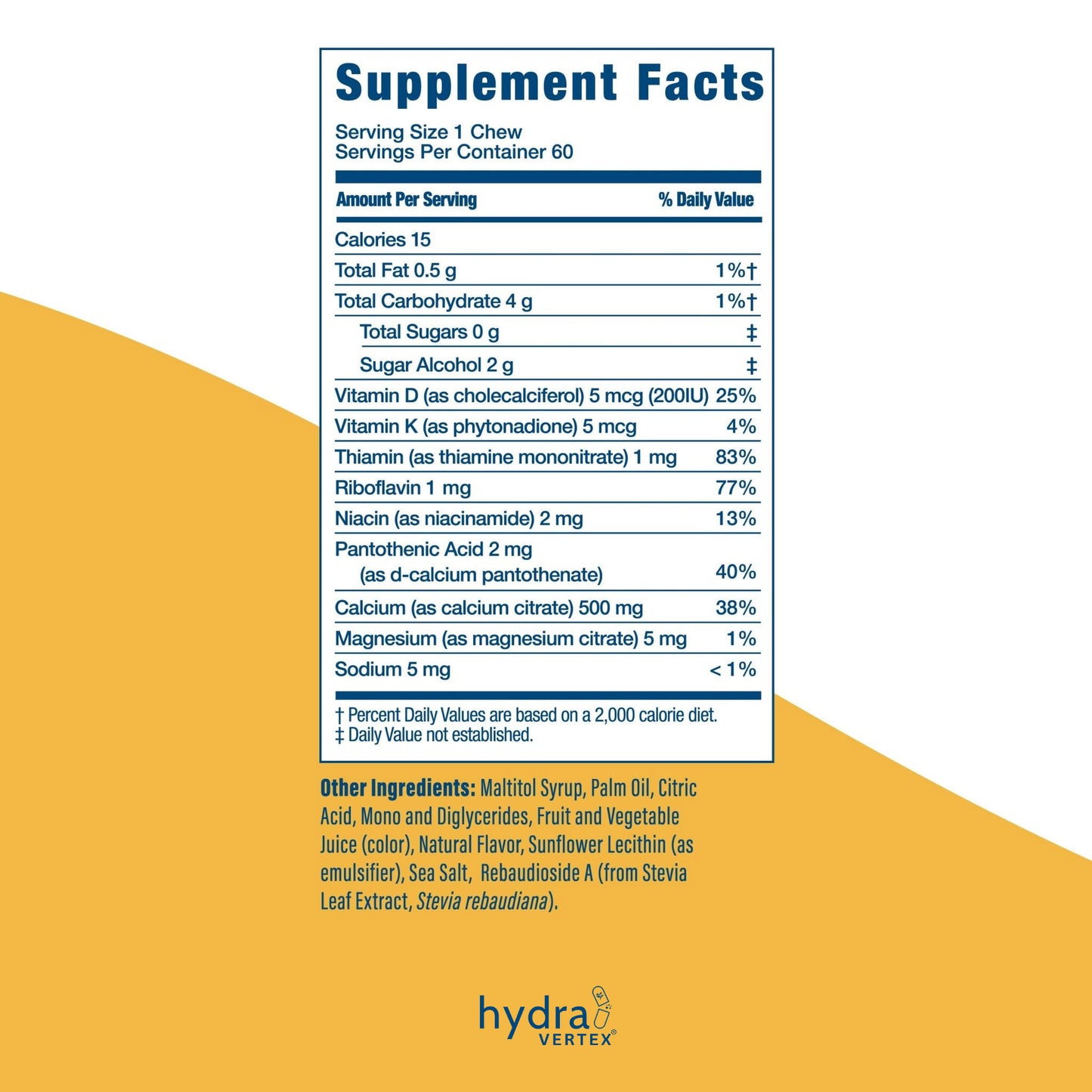 Hydra Vertex Lemon Calcium Citrate Soft Chew